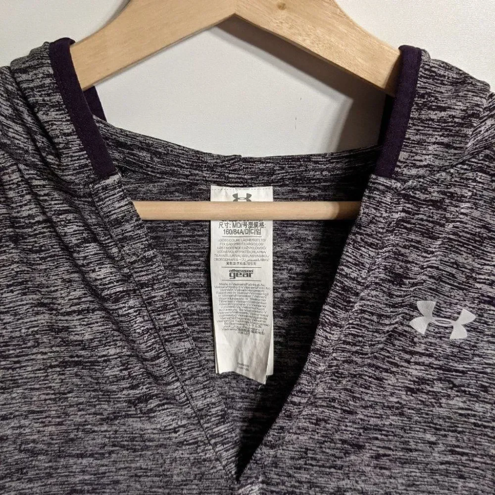 Under armour | Long Sleeve Hooded Henley in purple - Picture 5 of 9